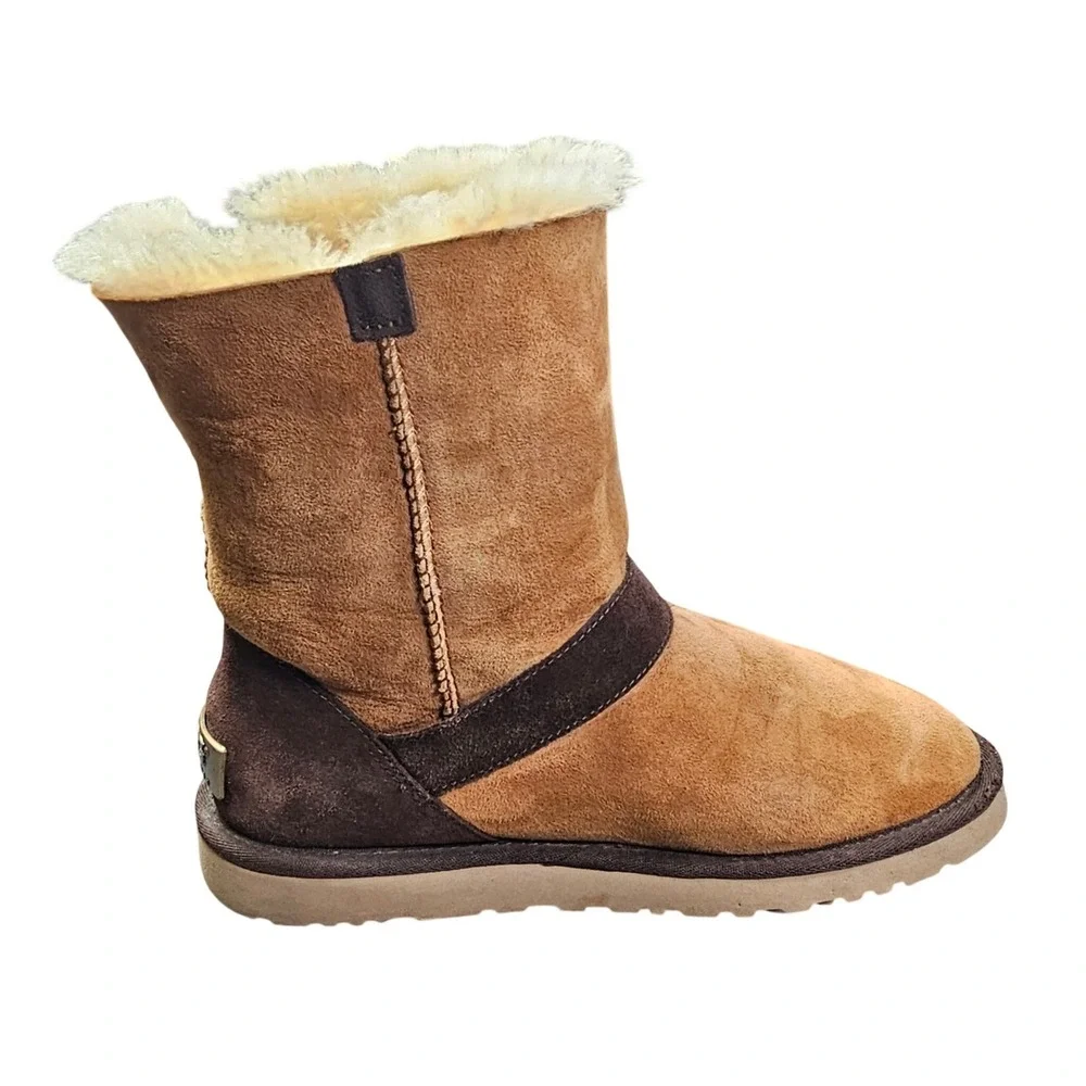 UGG Australia Blaise Womens Size 8 Classic Shearling Zip Boots 1003888 Chestnut